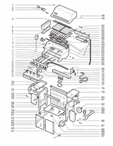 Page A Diagram and Parts List for 5740001  Weber Grill