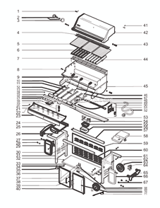 Page A Diagram and Parts List for 5770001 2005 Weber Grill