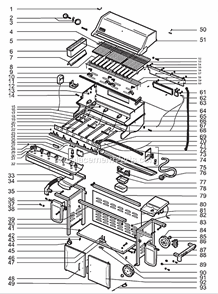 Page A Diagram and Parts List for 5790001 2005 Weber Grill
