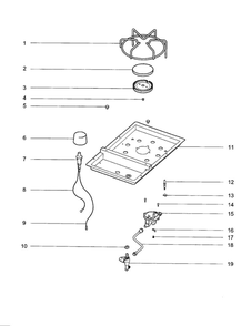 Side Burner Diagram and Parts List for S-450 NG Weber Grill