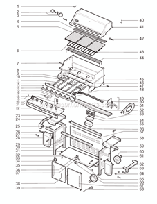 Page A Diagram and Parts List for 5860001 2005 Weber Grill
