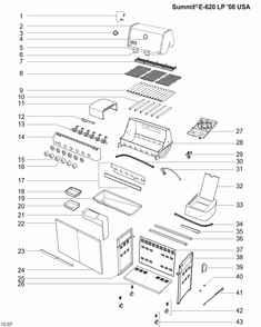 Diagram Diagram and Parts List for 1751001  Weber Grill