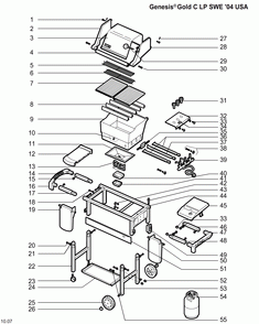 Diagram Diagram and Parts List for 6250009  Weber Grill