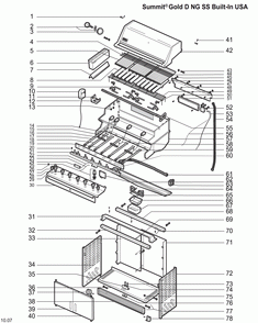 Diagram Diagram and Parts List for 5390509  Weber Grill