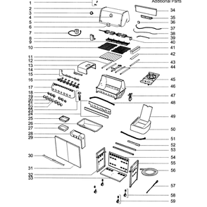 Cabinet Assembly Diagram and Parts List for SUMMITS-470NG2009  Weber Built-In Cooking
