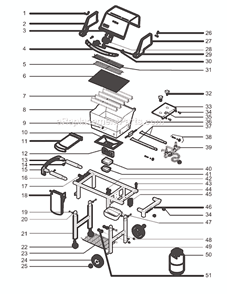 Page A Diagram and Parts List for 6211001 2004 Weber Grill