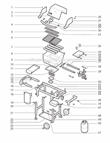 Page A Diagram and Parts List for 6211398  Weber Grill