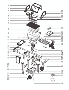 Page A Diagram and Parts List for 6221001 2004 Weber Grill