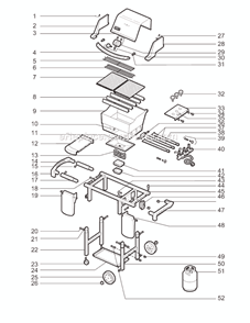 Page A Diagram and Parts List for 6221398 2004 Weber Grill