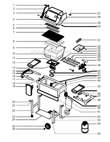Part Location Diagram of 60352 Weber RHS Work Table