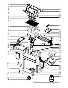 Page A Diagram and Parts List for 6250001 2004 Weber Grill