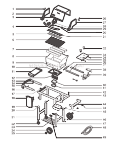 Page A Diagram and Parts List for 6311001 2004 Weber Grill
