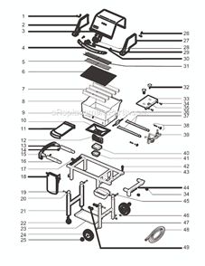 Page A Diagram and Parts List for 6311398 2004 Weber Grill