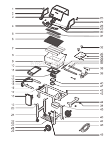 Page A Diagram and Parts List for 6311411 2004 Weber Grill