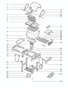 Page A Diagram and Parts List for 6321898  Weber Grill