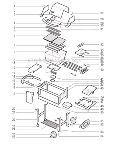 Page A Diagram and Parts List for 6331001  Weber Grill