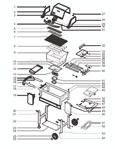 Page A Diagram and Parts List for 6331398 2004 Weber Grill