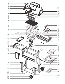 Page A Diagram and Parts List for 6331499 2004 Weber Grill