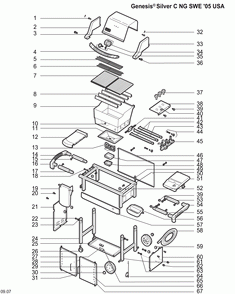 Diagram Diagram and Parts List for 6831409  Weber Grill
