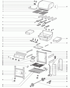 Diagram Diagram and Parts List for 61011001  Weber Grill
