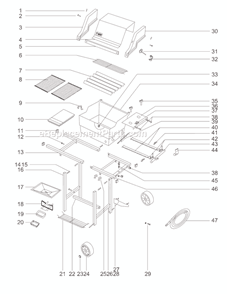 Page A Diagram and Parts List for 651201  Weber Grill