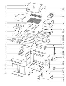 Page A Diagram and Parts List for 6521301  Weber Grill