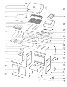Page A Diagram and Parts List for 6521701  Weber Grill