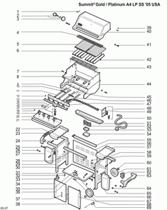 Part Location Diagram of 67548 Weber GRATE KIT SS SUM A4/B4 18