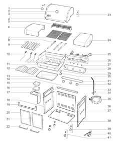 Page A Diagram and Parts List for 6611301  Weber Grill