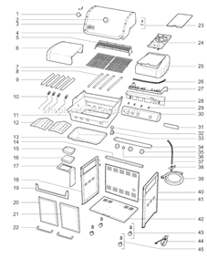 Page A Diagram and Parts List for 6631301  Weber Grill