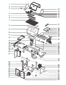 Page A Diagram and Parts List for 6721001 2005 Weber Grill