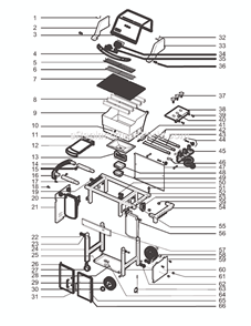Page A Diagram and Parts List for 6721301 2005 Weber Grill