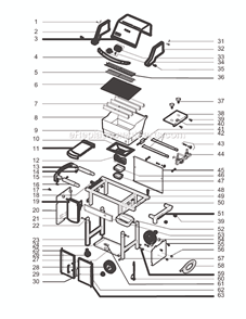 Page A Diagram and Parts List for 6811001 2005 Weber Grill