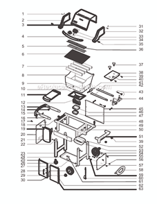 Page A Diagram and Parts List for 6811301 2005 Weber Grill