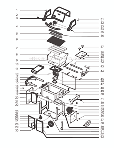 Page A Diagram and Parts List for 6811411 2005 Weber Grill
