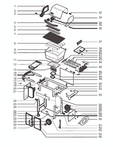 Page A Diagram and Parts List for 6821301 2005 Weber Grill
