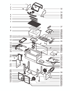 Page A Diagram and Parts List for 6831001 2005 Weber Grill