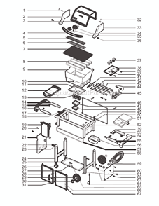 Page A Diagram and Parts List for 6831411 2005 Weber Grill