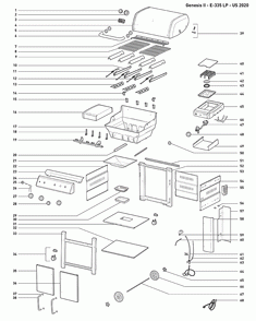 Diagram Diagram and Parts List for 61086001  Weber Grill