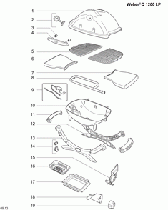 Diagram Diagram and Parts List for 51060001 2014 Weber Grill
