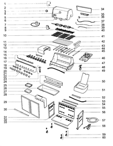 Grill Parts Diagram and Parts List for S-670 (NG)(2010) Weber Grill