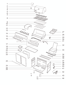 Page A Diagram and Parts List for 7320001 2010-2011LP Weber Grill