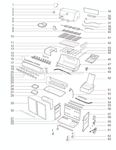 Page A Diagram and Parts List for 7371001 2010 Weber Grill