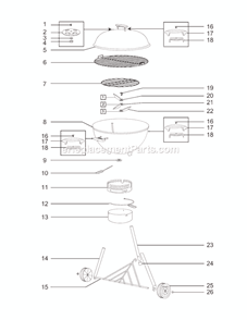 Page A Diagram and Parts List for 758098  Weber Grill