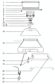 Page A Diagram and Parts List for 7602  Weber Built-In Cooking