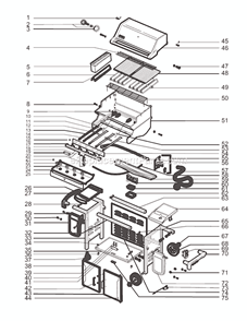 Page A Diagram and Parts List for 7730001 2005 Weber Grill