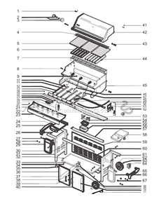 Page A Diagram and Parts List for 7770001 2005 Weber Grill