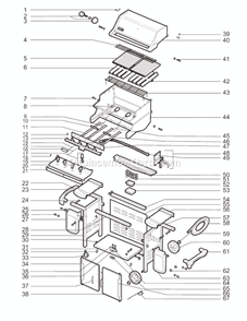 Page A Diagram and Parts List for 7810001 2005 Weber Grill