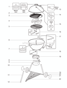Page A Diagram and Parts List for 781001  Weber Grill