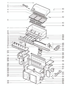 Page A Diagram and Parts List for 7860001 2005 Weber Grill